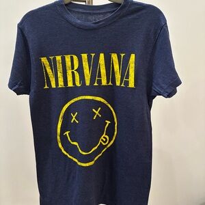 Nirvana Graphic T-Shirt in Blue and Yellow